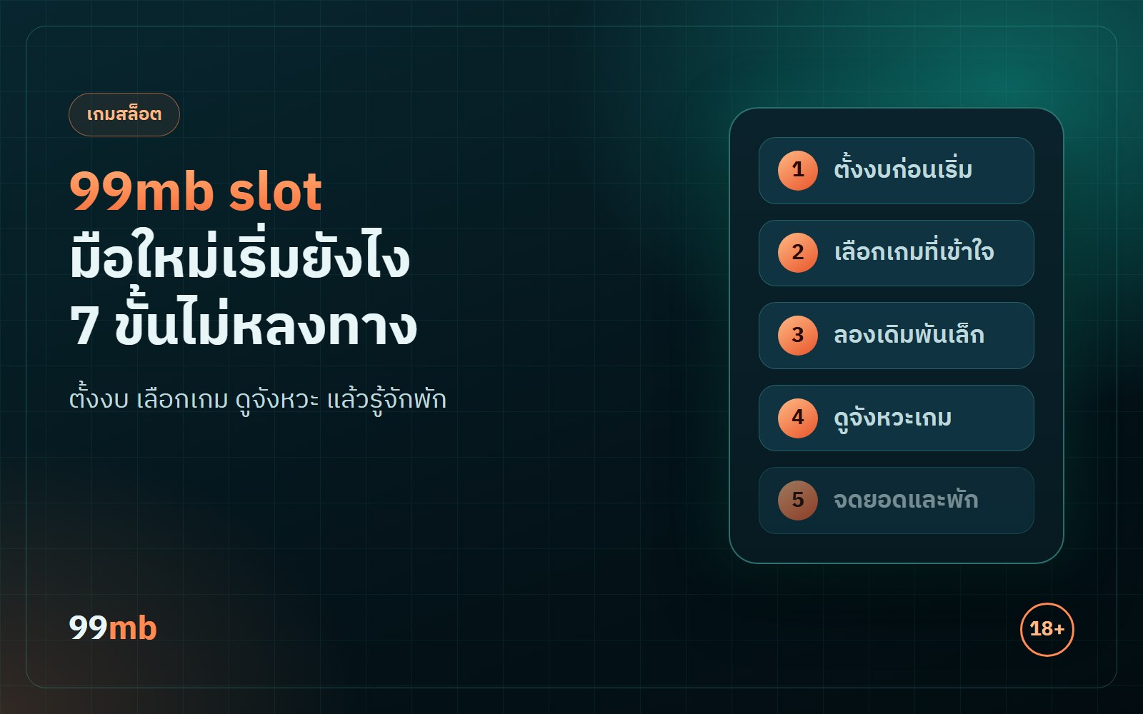 99mb slot มือใหม่เริ่มเล่นสล็อต 7 ขั้นแบบไม่หลงทาง